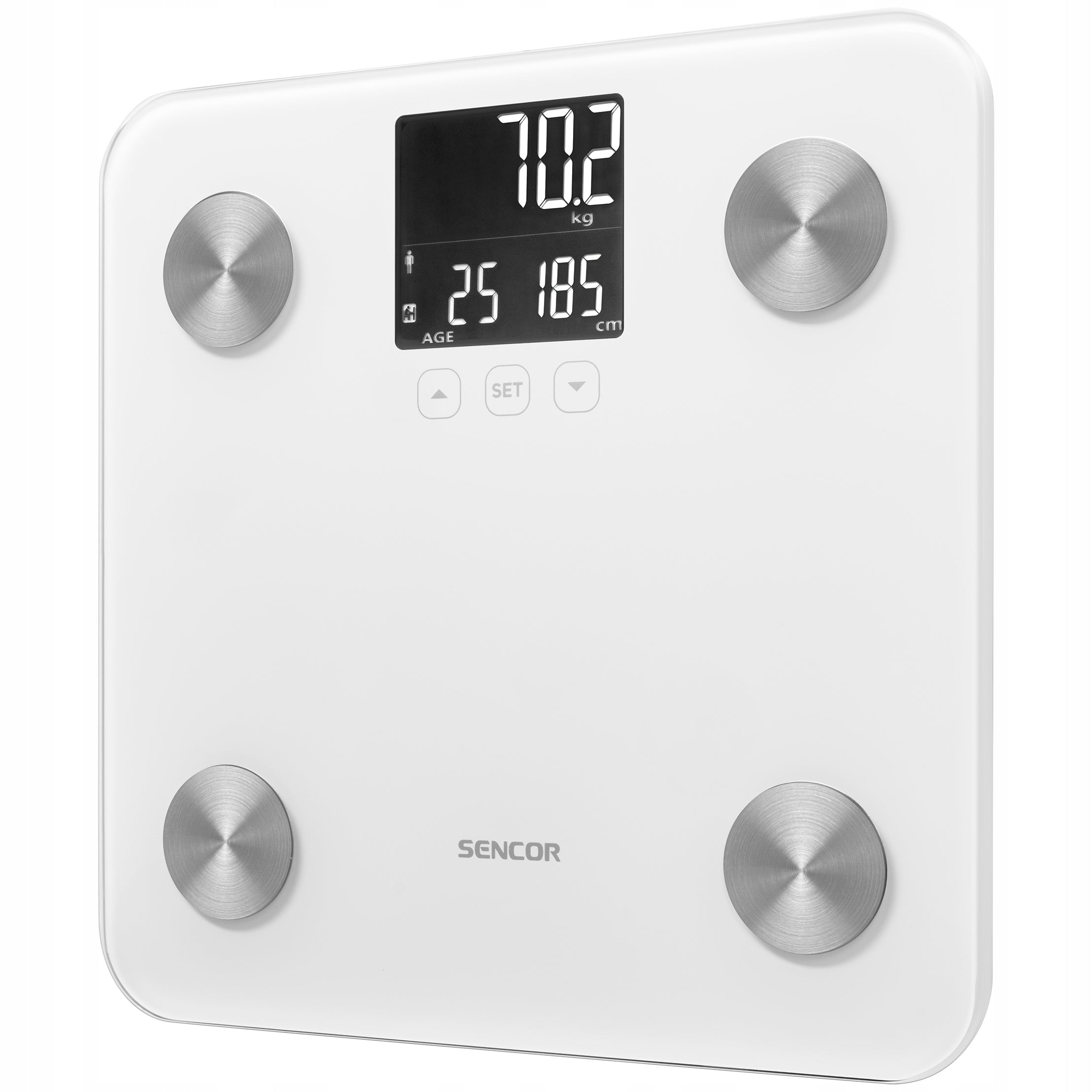 Electronic bathroom scale Sencor fitness SBS6025WH Slim 180kg BMI glass