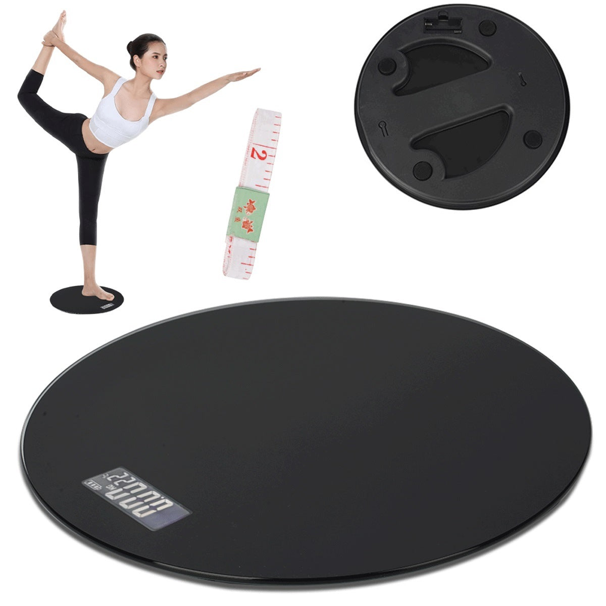 Electronic bathroom scale with LED and smart sensor up to 180 kg