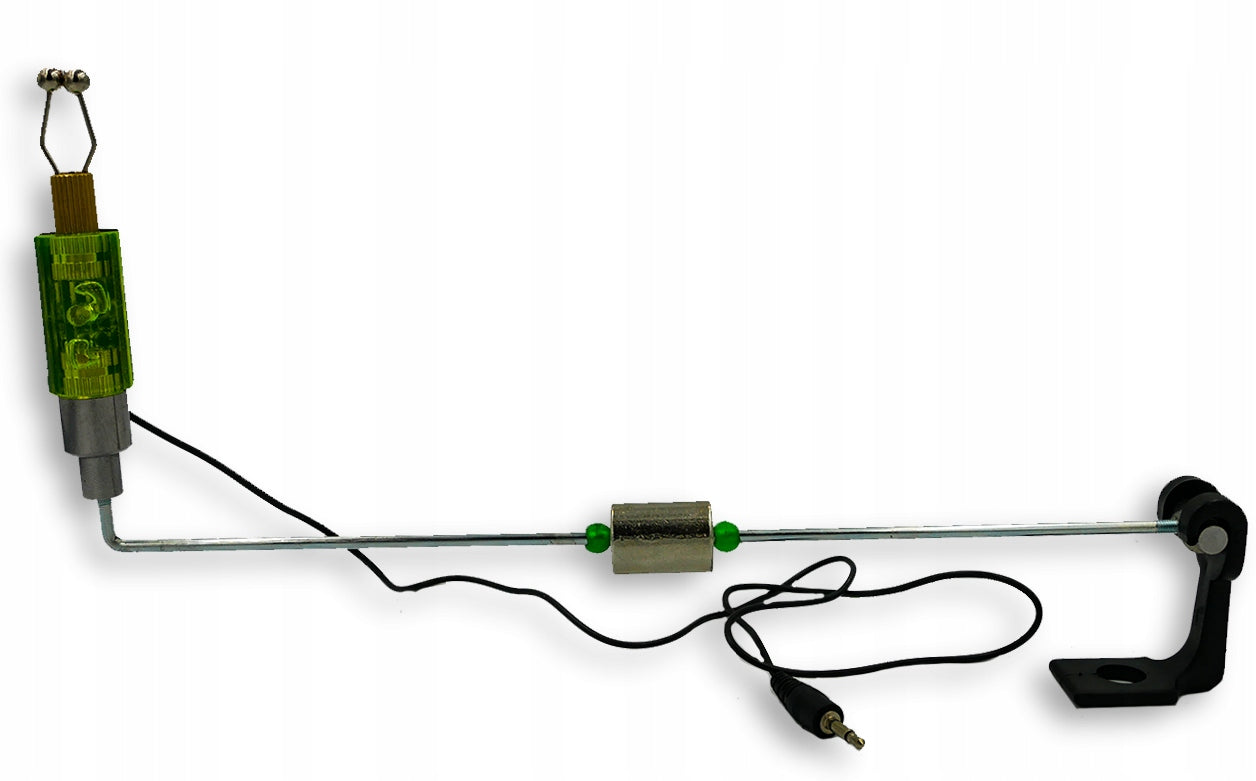 Electronic bite alarm with swinger R9 GROUND SET FOR 2 RODS Batteries included yes