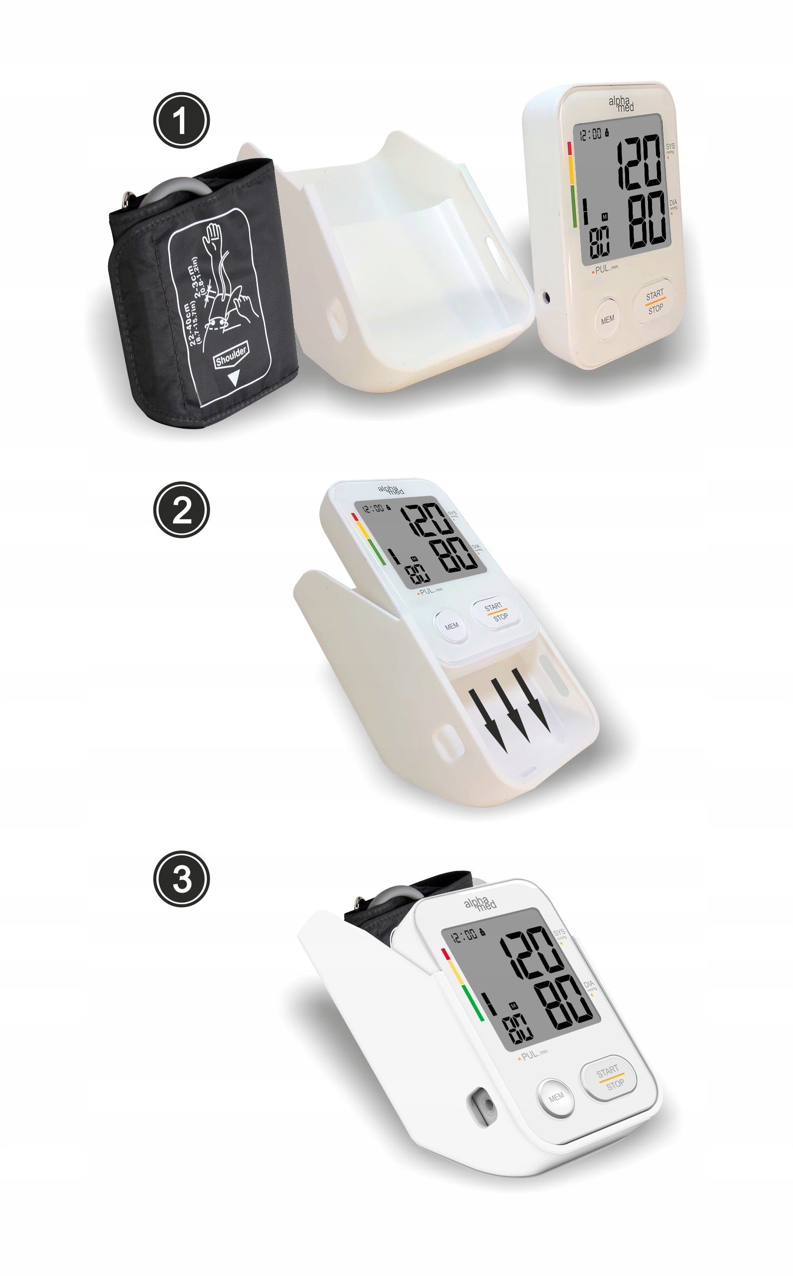 Electronic blood pressure monitor Alphamed Alpha Sense C01 for shoulder Manufacturer code 5906714484103