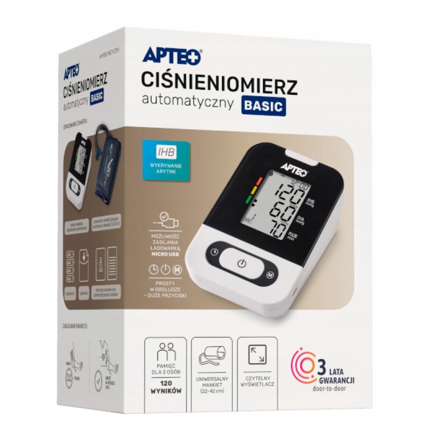 Electronic blood pressure monitor Apteo Basic for shoulder