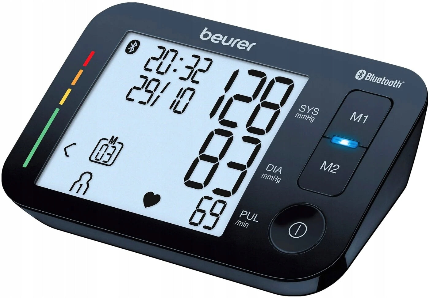 Electronic blood pressure monitor BEURER BM 54 Bluetooth Black Medical device no
