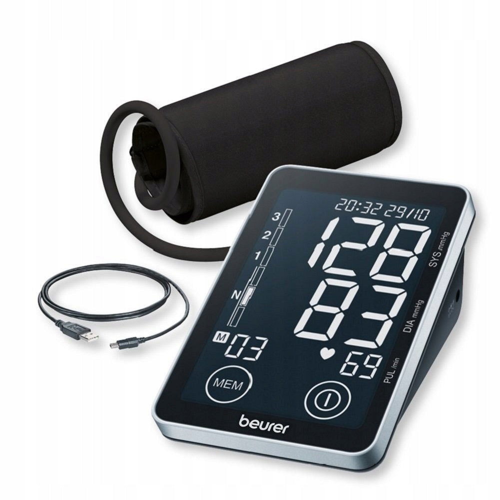 Electronic blood pressure monitor Beurer BM58 on frame Illuminated XL USB Brand Beurer