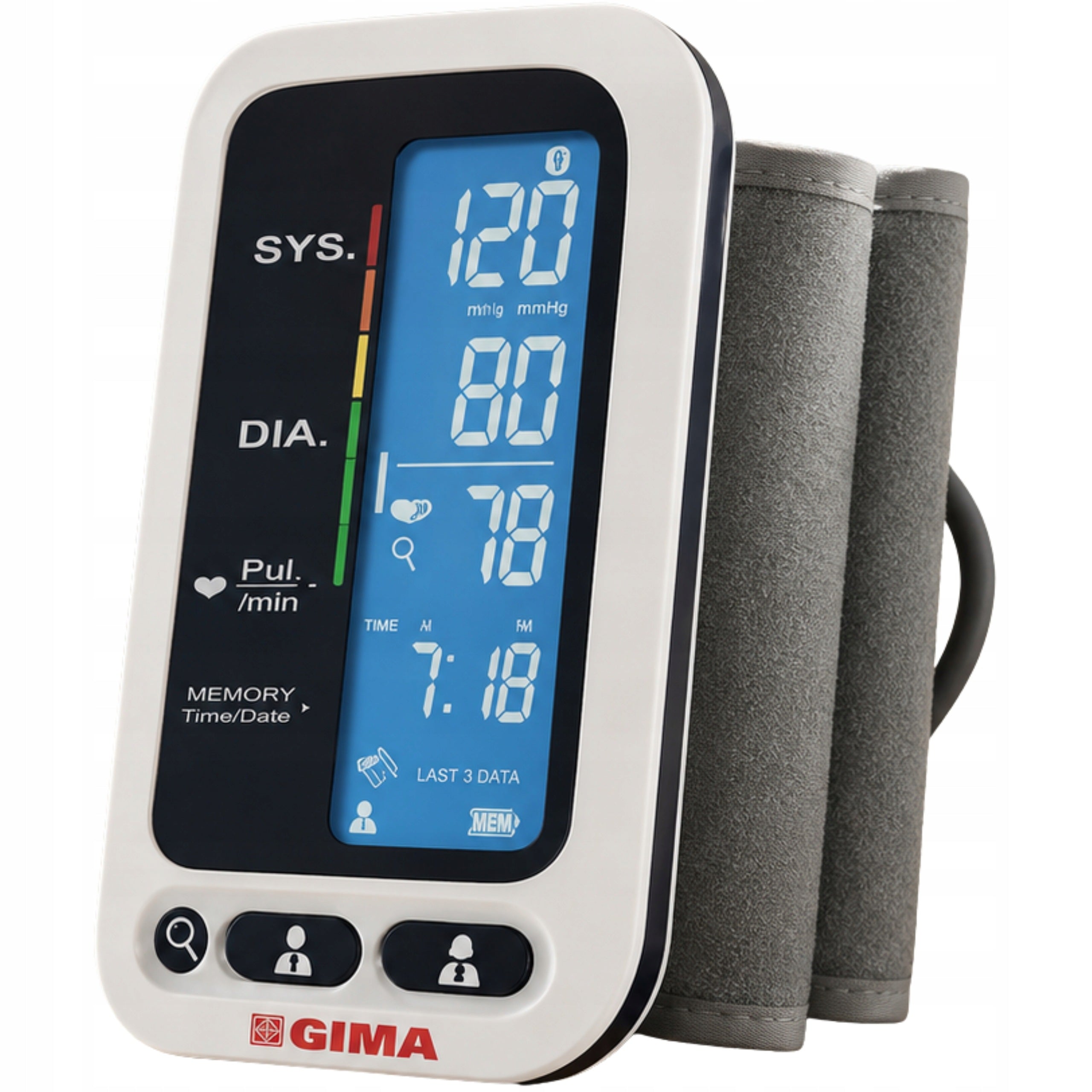 Electronic blood pressure monitor Bluetooth GIMA BLUETOOTH Pressure measurement
