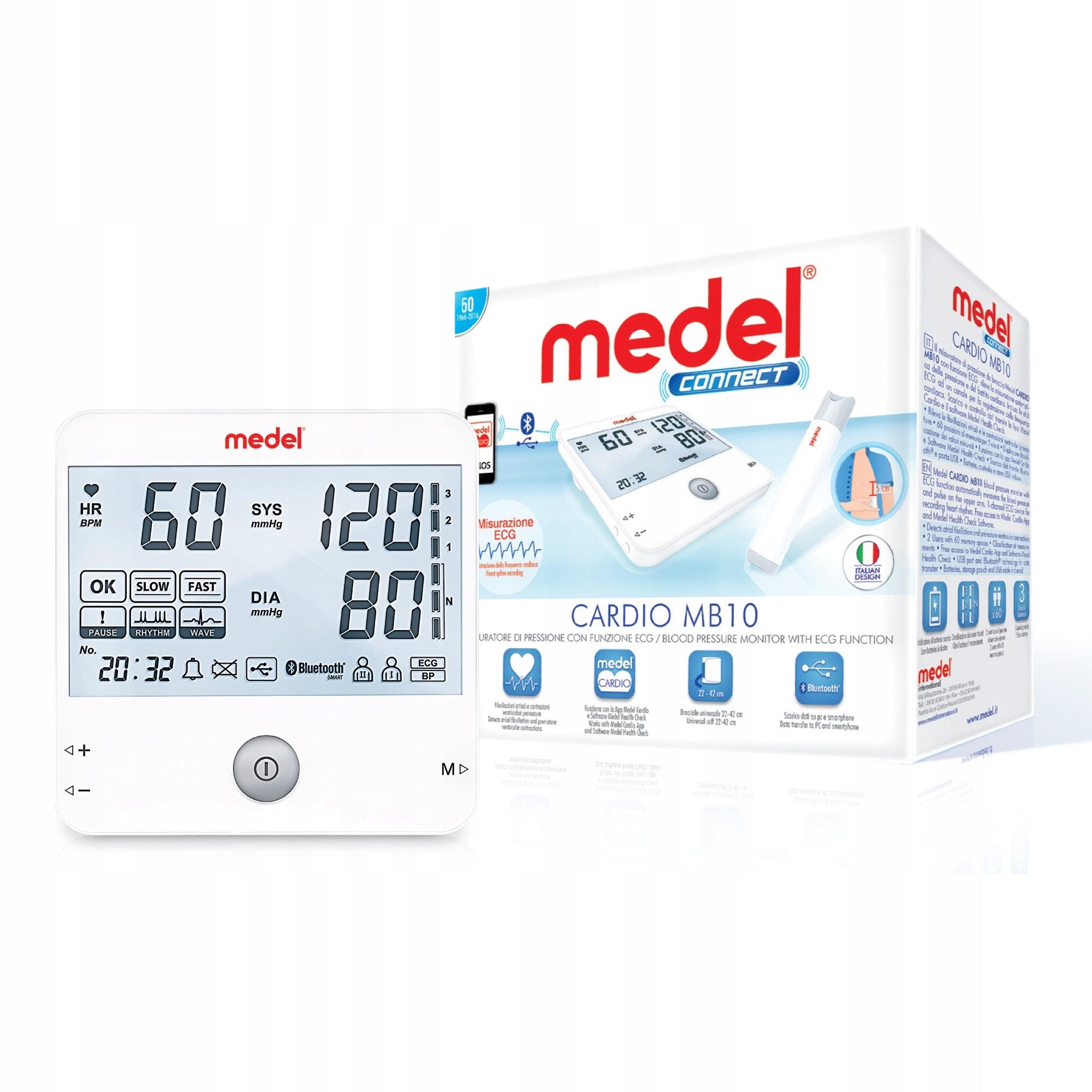 Electronic blood pressure monitor Medel Connect Cardio MB10 for shoulder