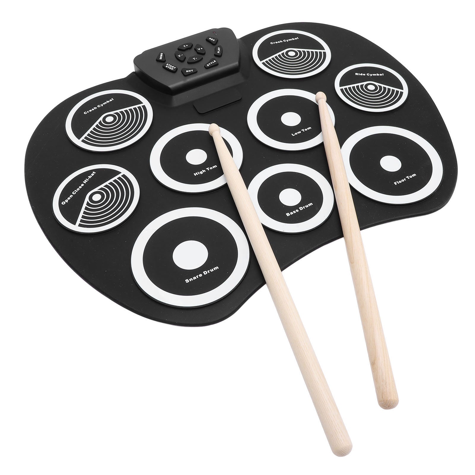 Electronic drum set with 9 training pads 3,5 mm jack MF