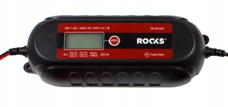 Electronic rectifier, smart SMART 12V 24V - 8A - 230 AH, LCD, with