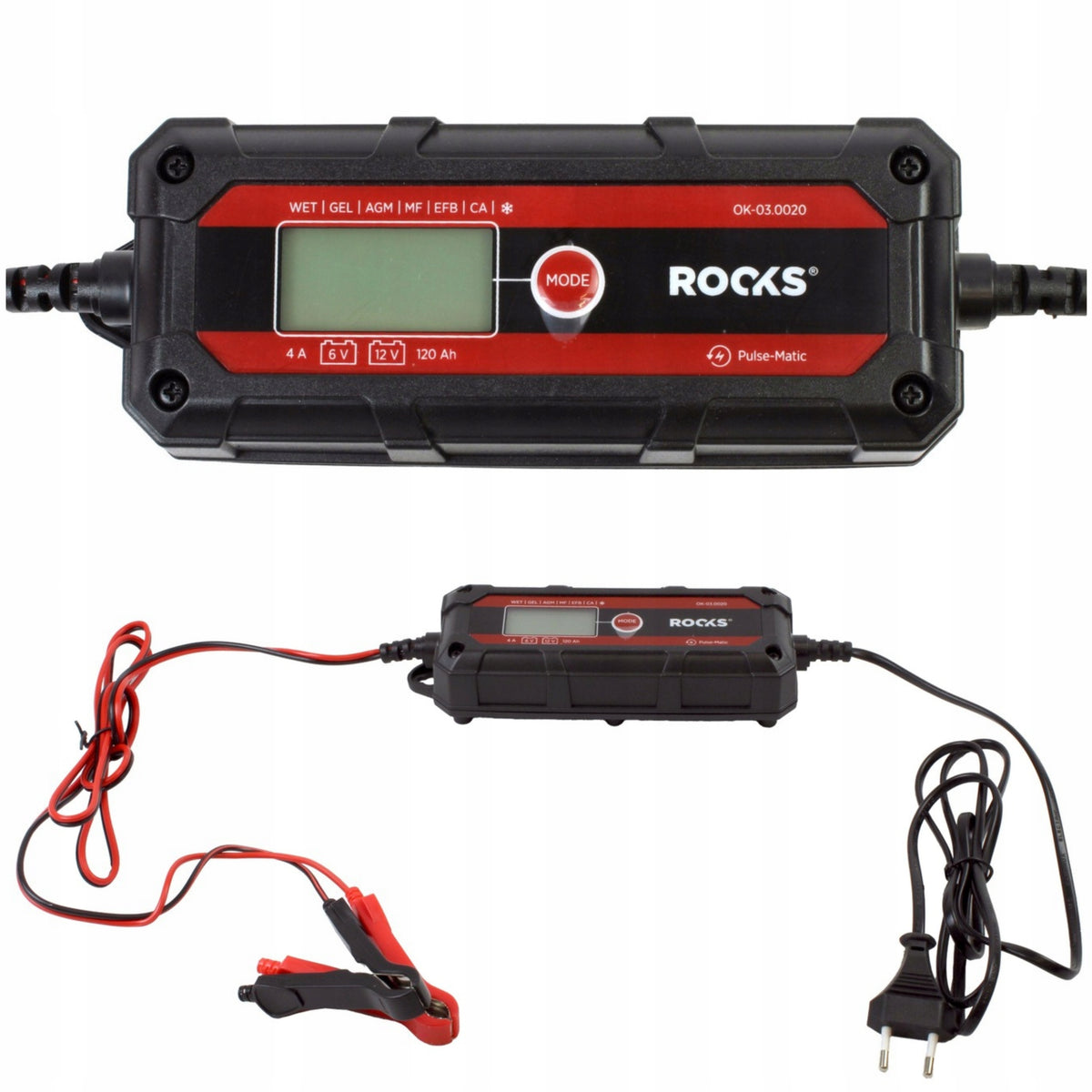 Electronic rectifier, smart SMART 6V 12V - 4A - 120 AH, LCD