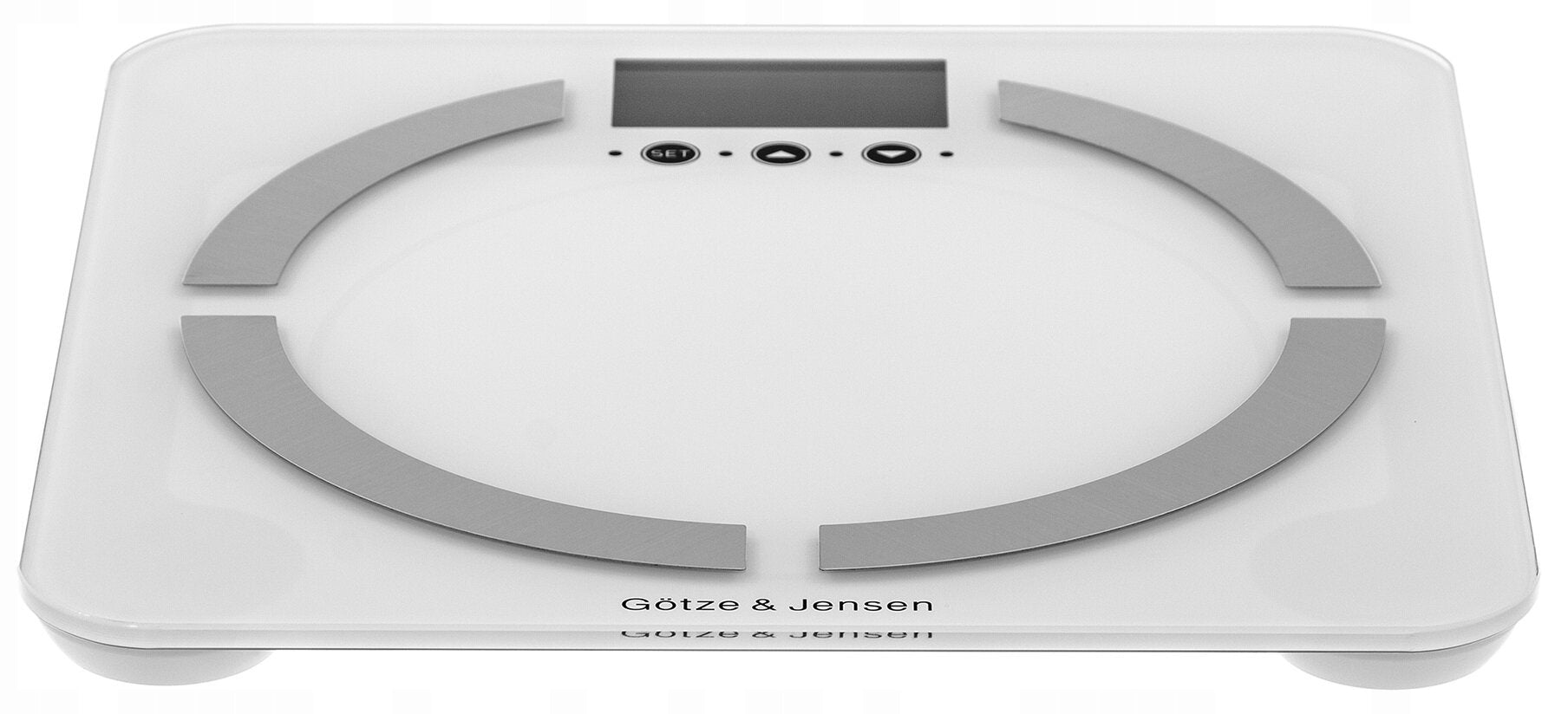 Electronic scale GÖTZE & JENSEN BS502W Glass White Batteries included yes