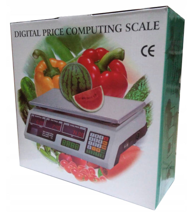 Electronic shop scale 40 kg/2 g with battery and LCD Packaging status original