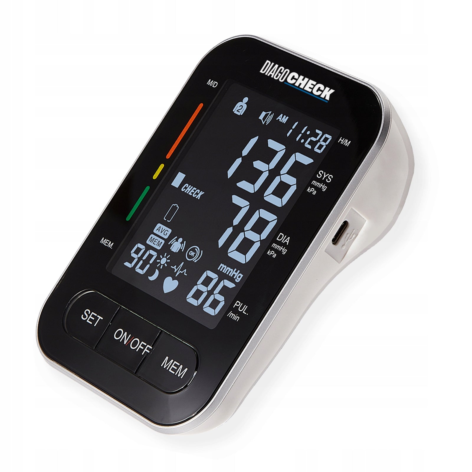 Electronic shoulder blood pressure monitor complete set DIAGOCHECK CA-201 Packaging status original
