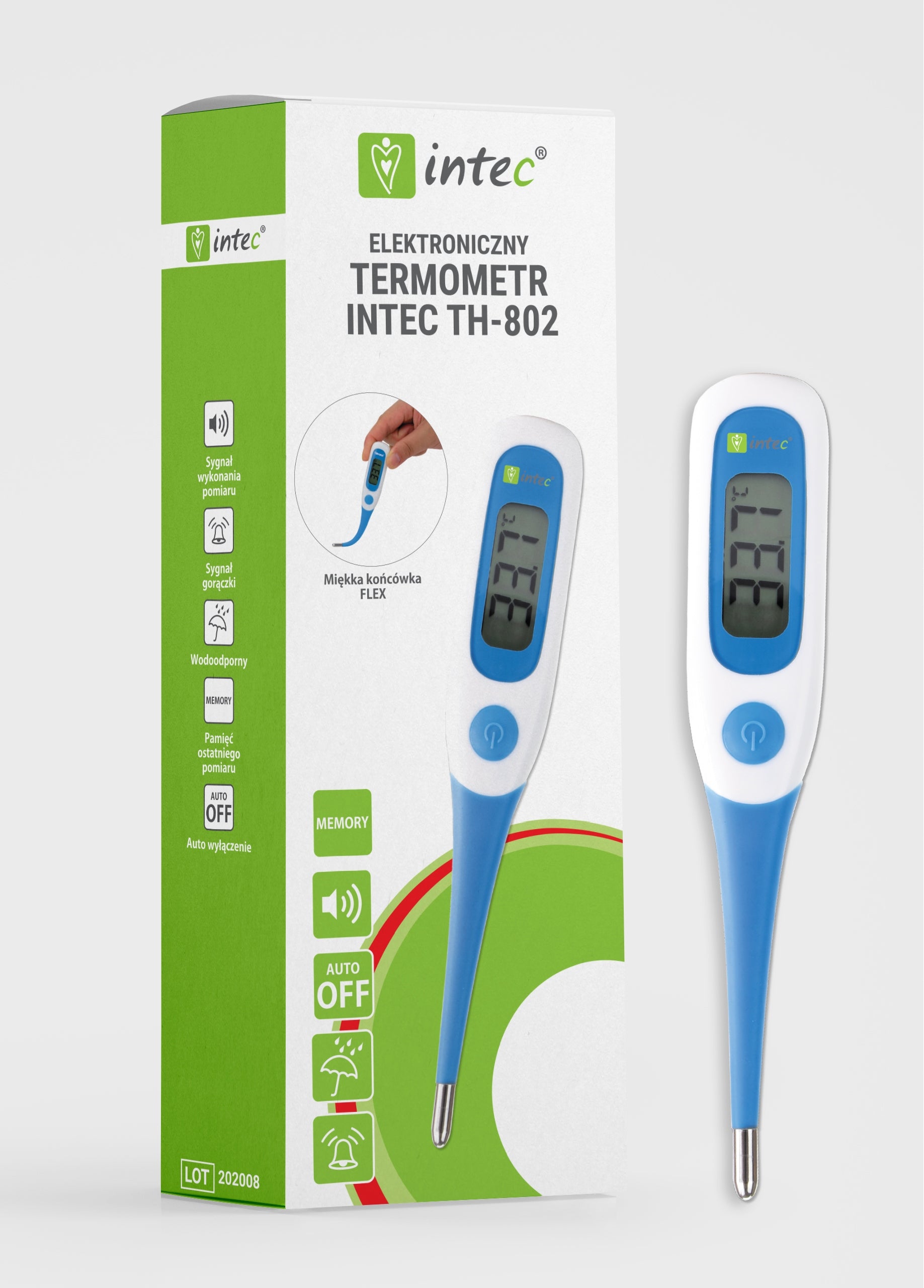 Electronic thermometer accurate flex INTEC TH-802 Brand Intec