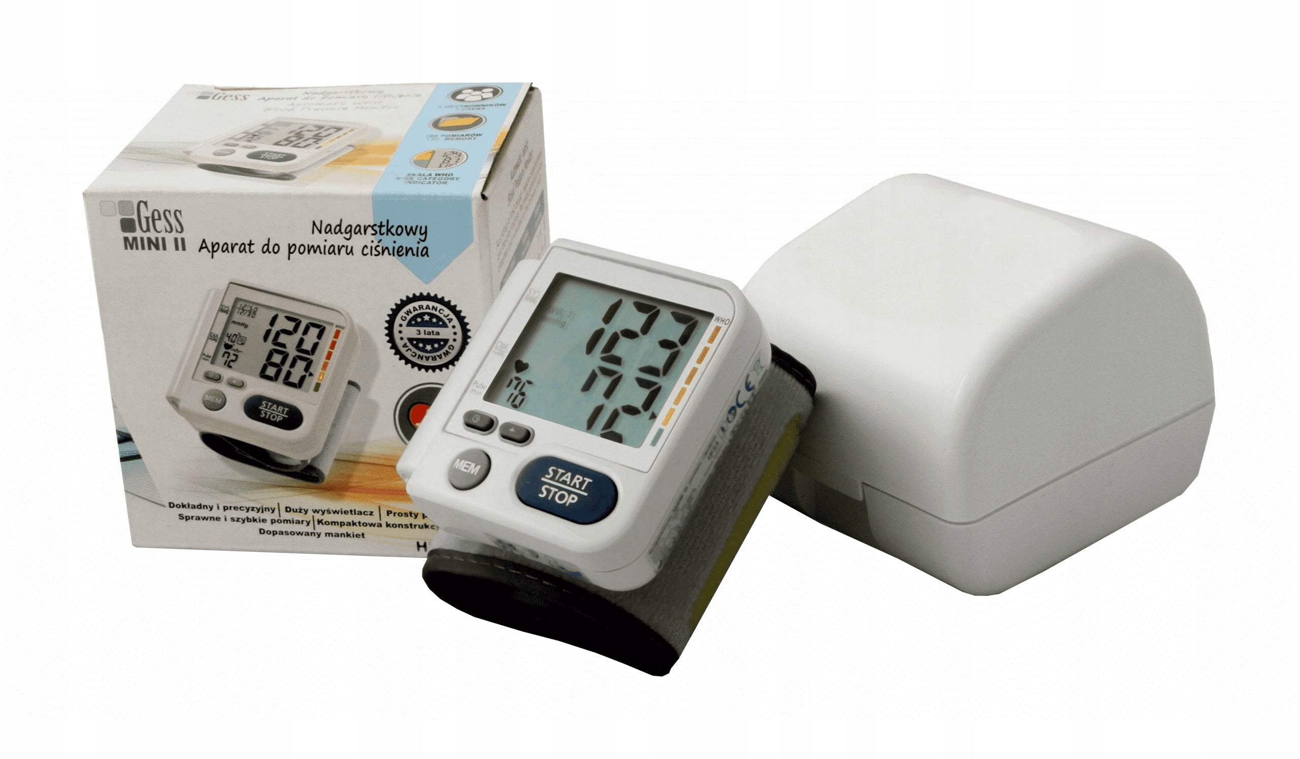 Electronic wrist blood pressure monitor Gess Mini II