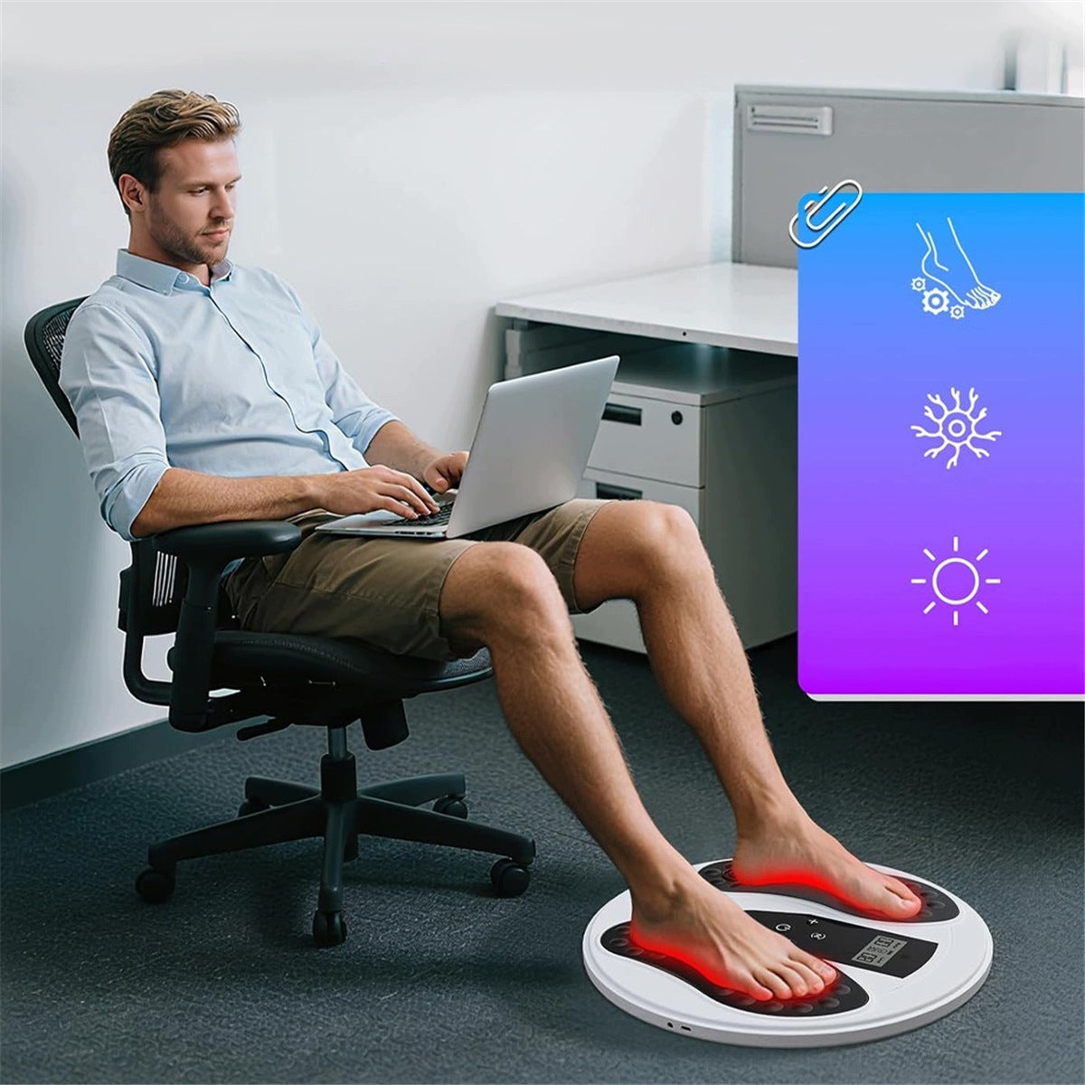 Electrostimulator Foot Massager With Infrared Multifunctional 3in1 With Remote Control Medical device no