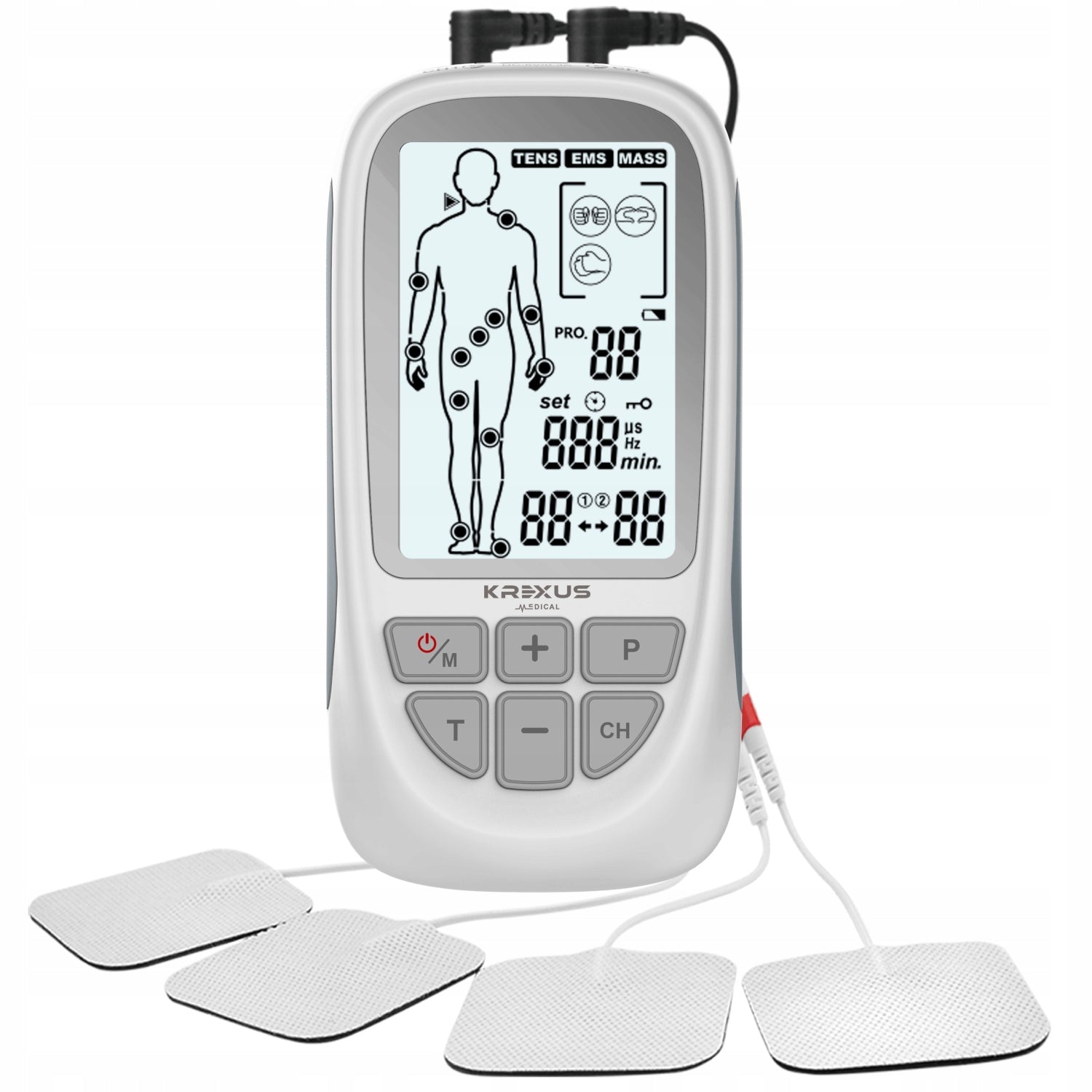 Electrostimulator TENS EMS Nerve Muscle Massager Krexus Medical 73 Prog Packaging status original