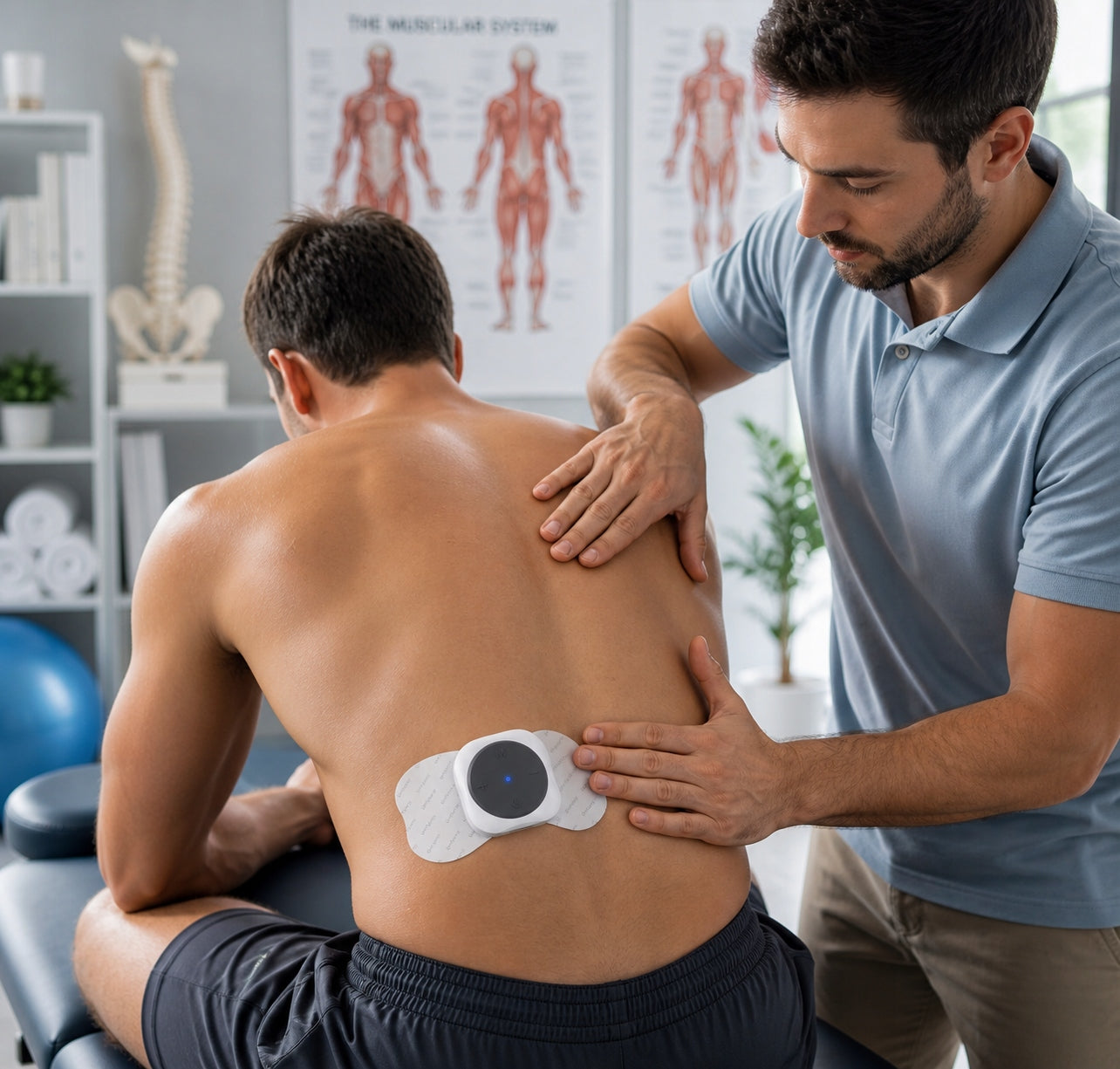 Electrostimulator TENS EMS Wireless Muscle Massizer Back Abdominal Pads Manufacturer code Elektrostymulator Masaz Miesni