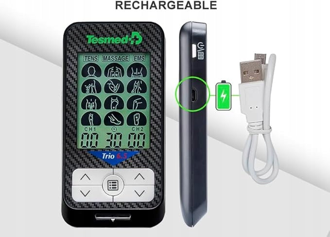 Electrostimulator TESMED Trio 6.5 TENS EMS massager 36 programs Brand Tesmed