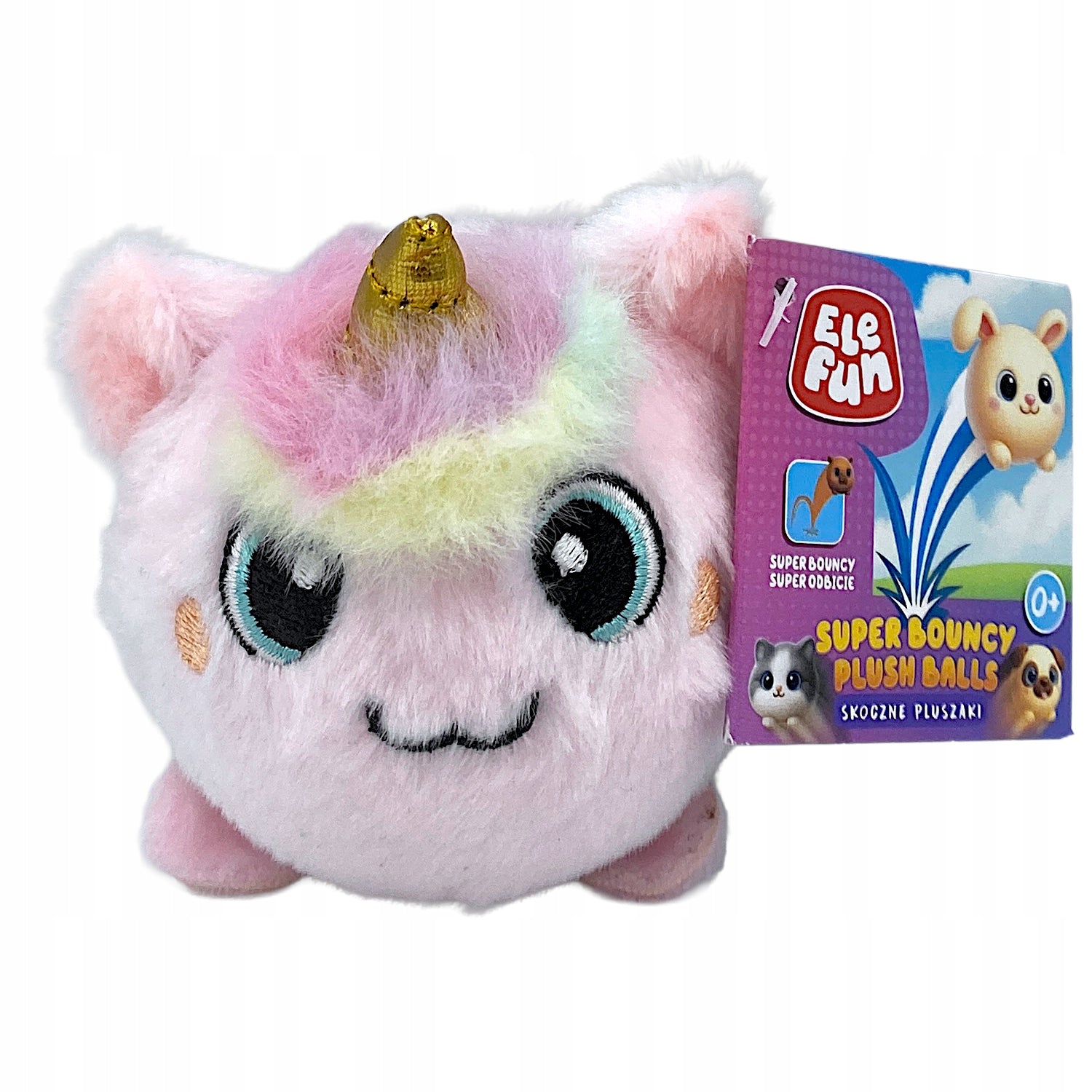 Elefun Jumping stuffed animals plush balls UNICORN 7cm