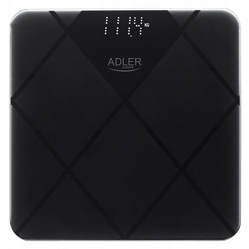 Elegant Bathroom Scale Electronic Glass Up to 180kg LED Black Adler Manufacturer code AD 8169
