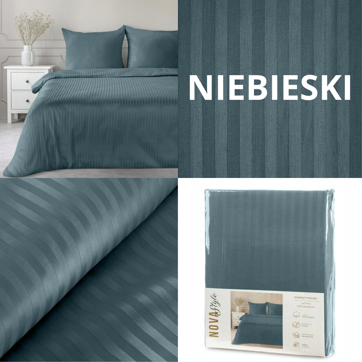 Elegant Bedding 140x200 cm set 2 el soft youth stripes colors Length of comforter cover 200 cm