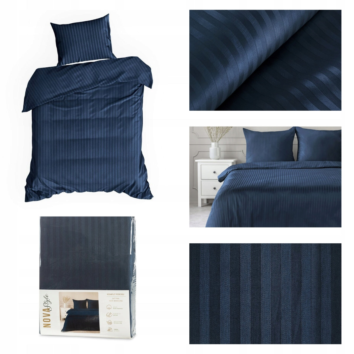 Elegant Bedding 140x200 cm set 2 el soft youth stripes colors