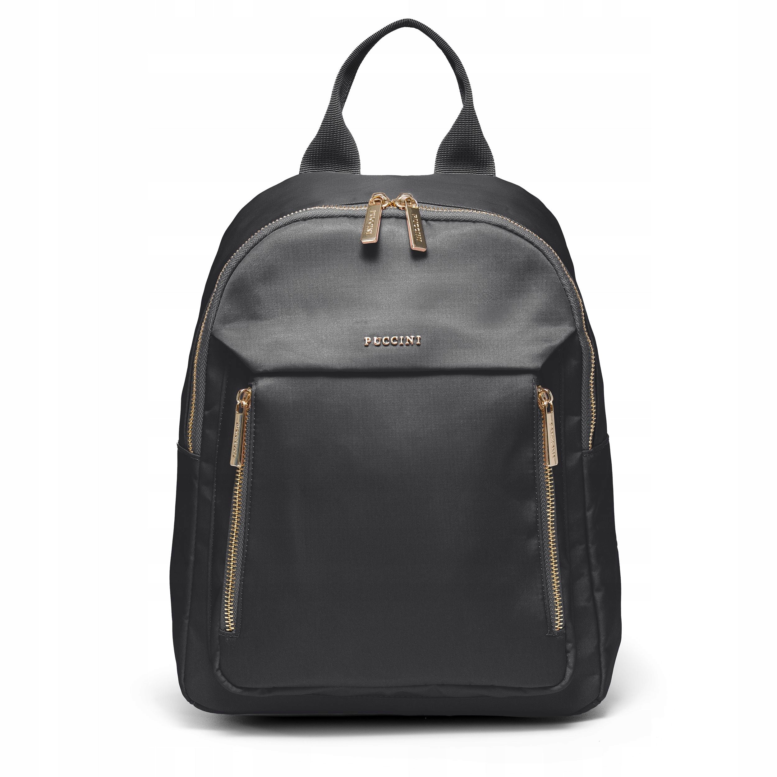 Elegant Black Women's Backpack PUCCINI Lightweight Urban Comfortable Fashionable NEW Brand PUCCINI