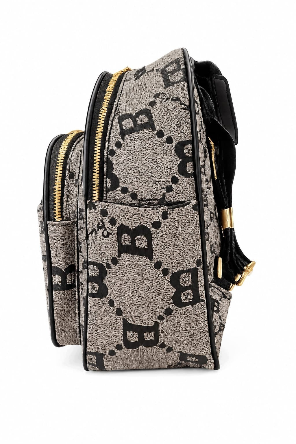 Elegant Bricole Monogram Women's Backpack | Large | Zipper | Compartments Brand BRICIOLE