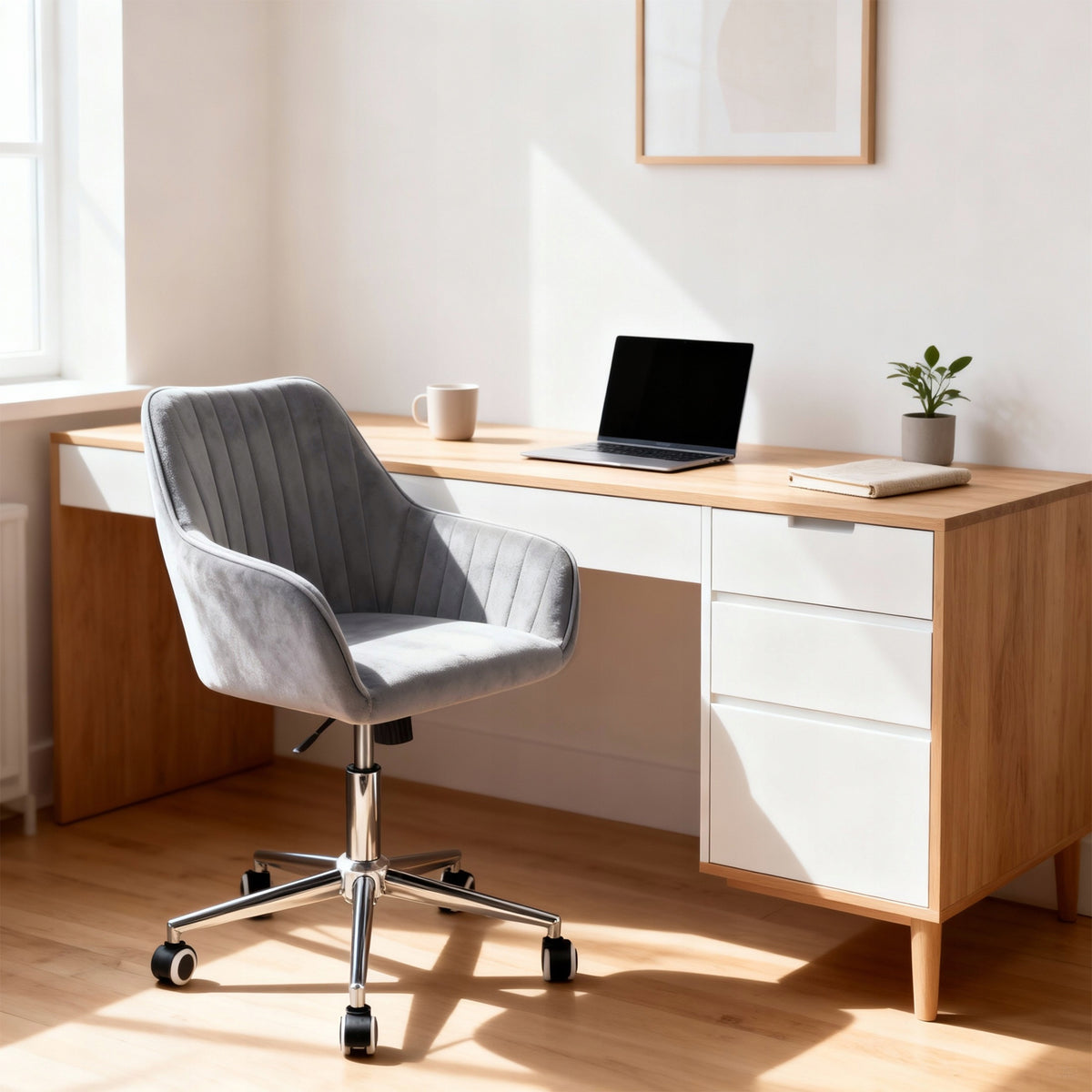 Elegant CORUM Swivel Office Chair for Office Grey Chair JUMIhome Brand Jumi