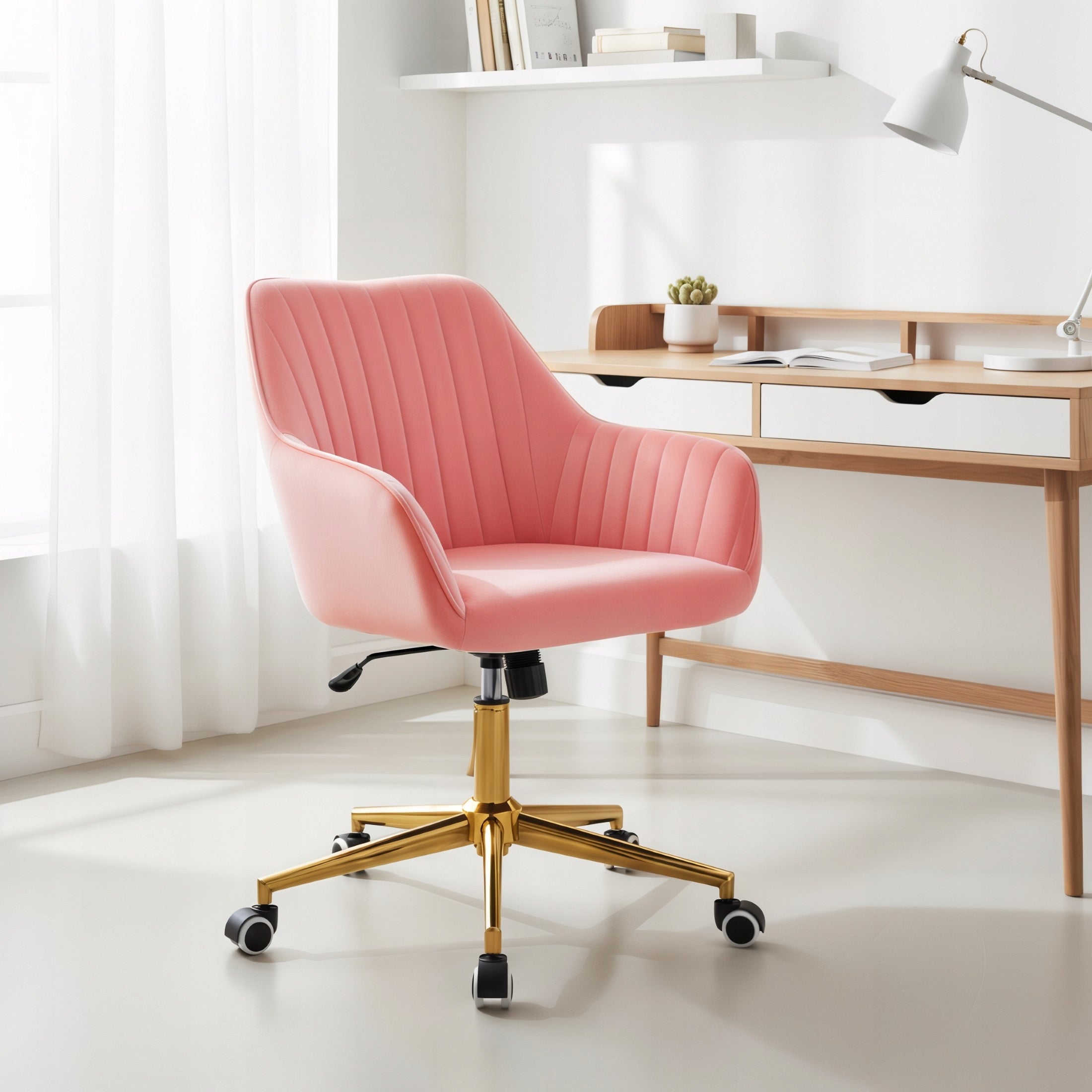 Elegant CORUM Swivel Office Chair for Office Pink Chair JUMIhome Manufacturer code CM-598829