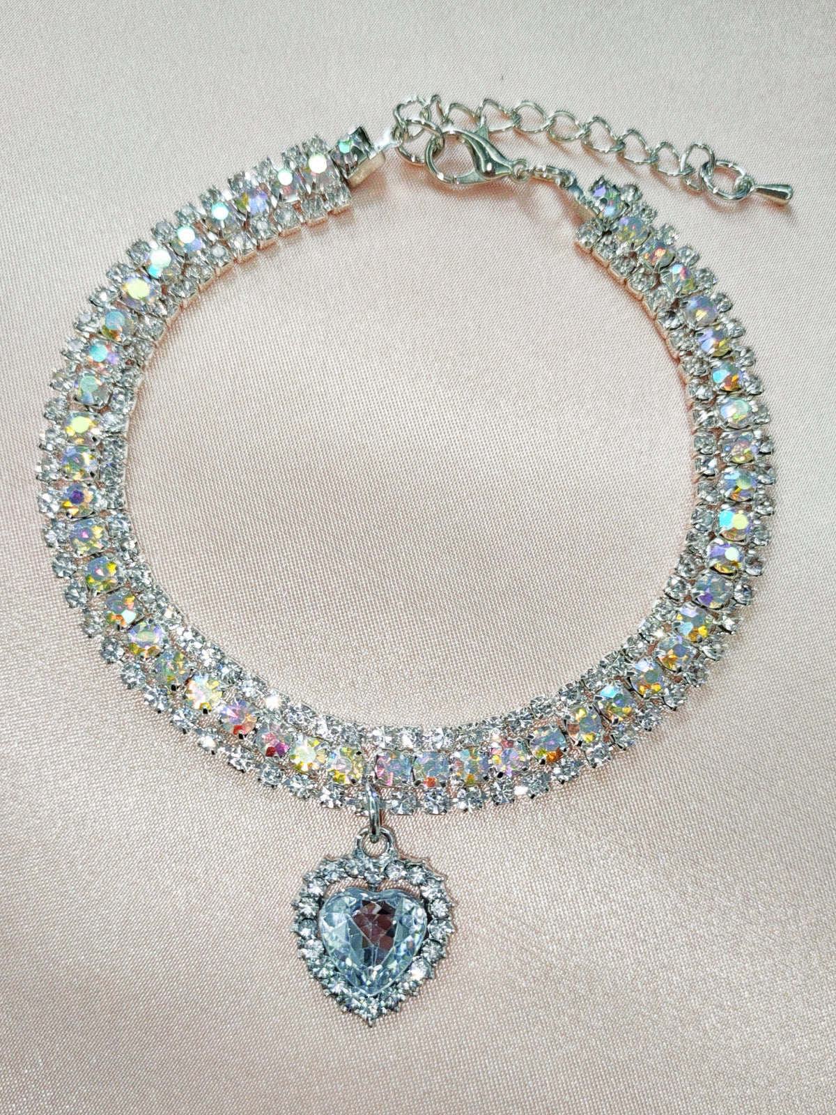 Elegant Cat Dog Collar Glamour Rhinestone Necklace Packaging status original