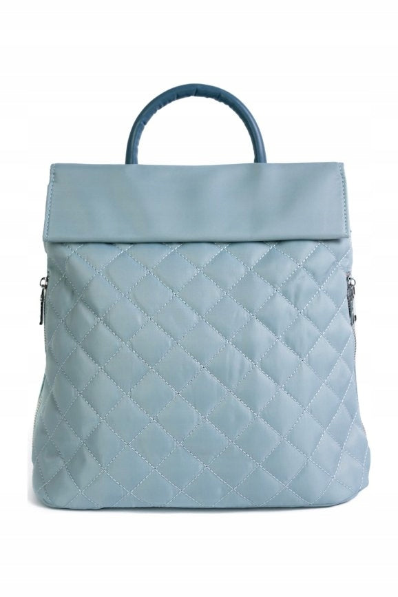Elegant Rubi Backpack - Women's Urban Quilted Small Light Blue Brand Szaleo