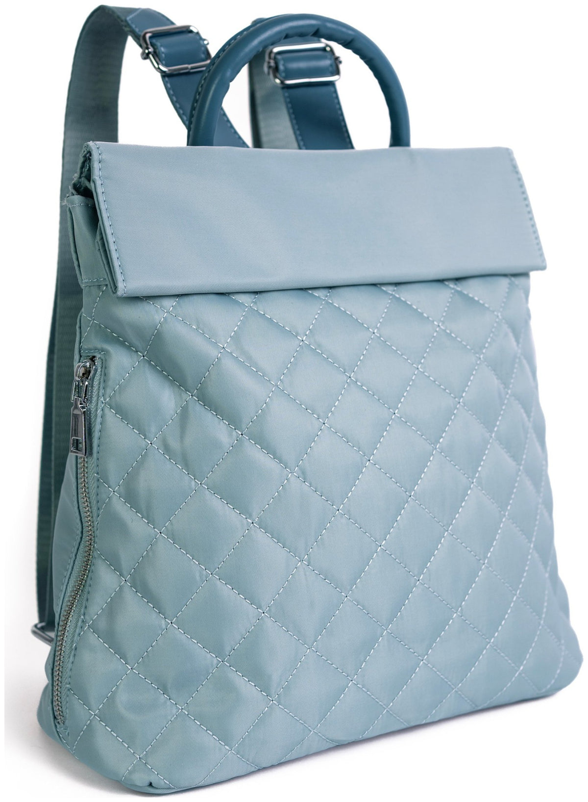Elegant Rubi Backpack - Women's Urban Quilted Small Light Blue