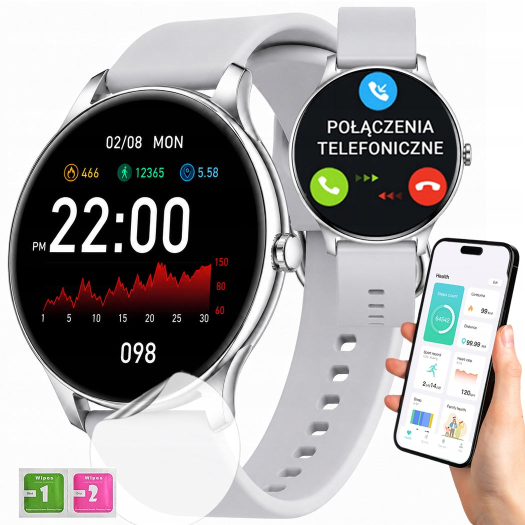 Elegant Smartwatch Women's Sugar Measurement BT Talk Activity Android iOS