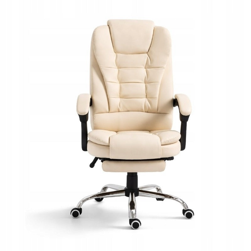Elegant ergonomic computer chair with footrest and backrest adjustment