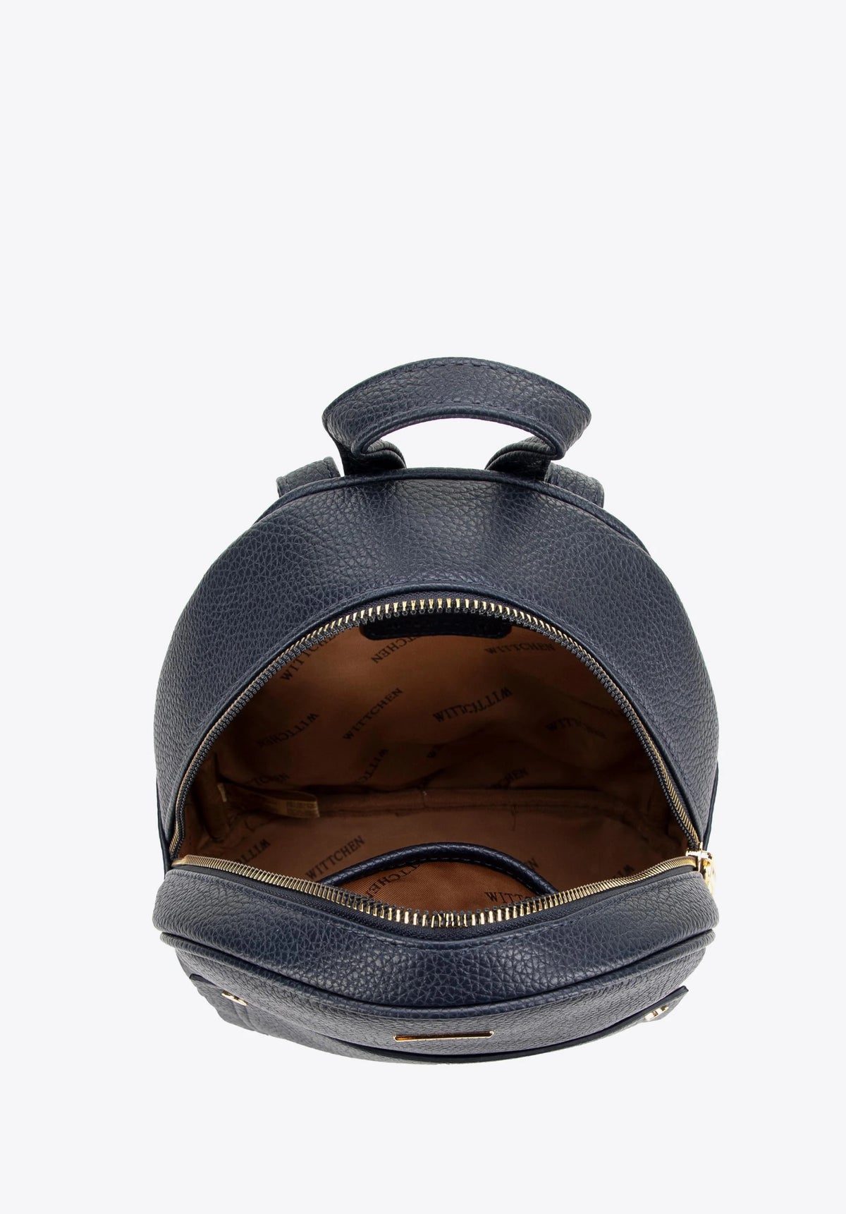 Elegant navy blue eco-leather women's backpack WITTCHEN 29-4Y-603-7 roomy Packaging status original