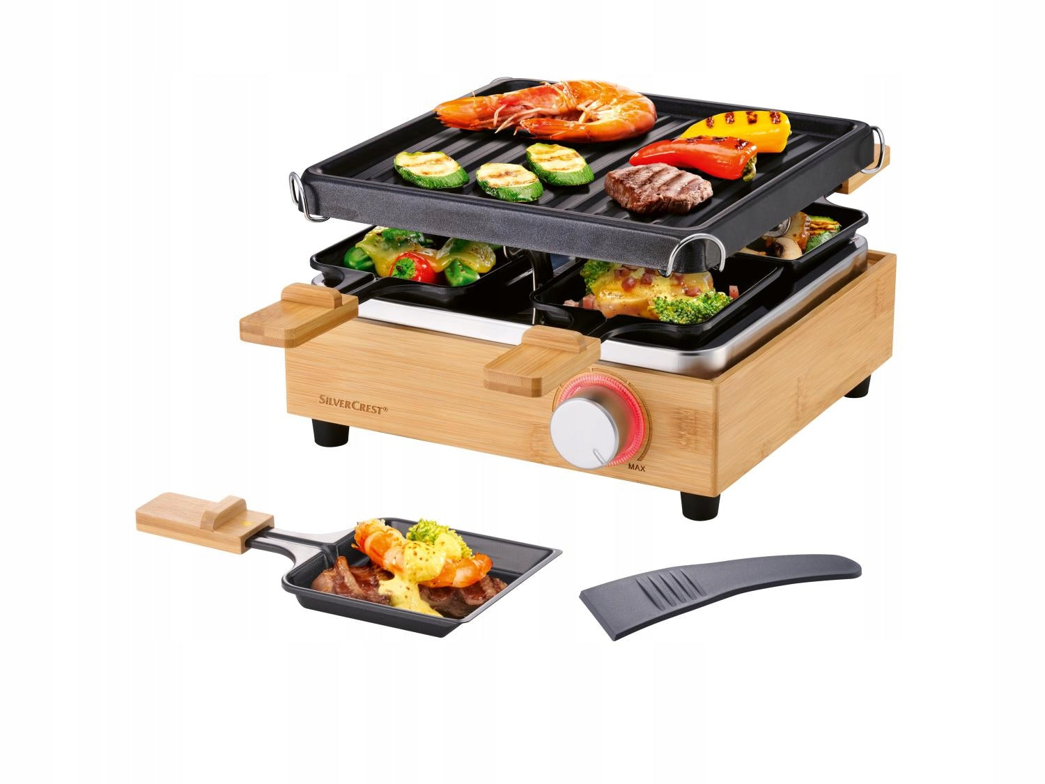 Elektrický raclette gril SilverCrest 800 čierny, 800 W