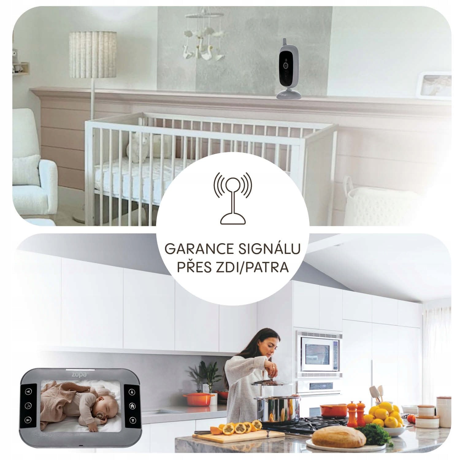 Elektronická chůvička Zopa šedá Kind electronic nanny