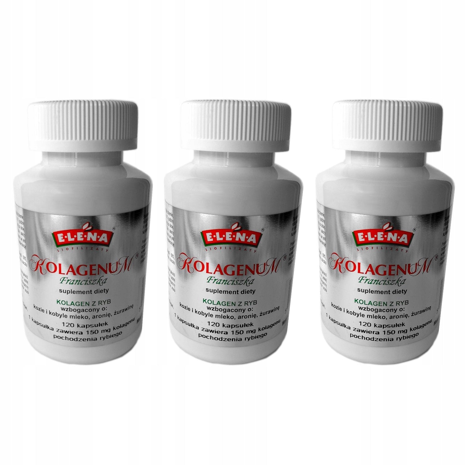 Elena Collagen Francis Hydrolyzed fish collagen 120 capsules Manufacturer code ELE-COLH-120
