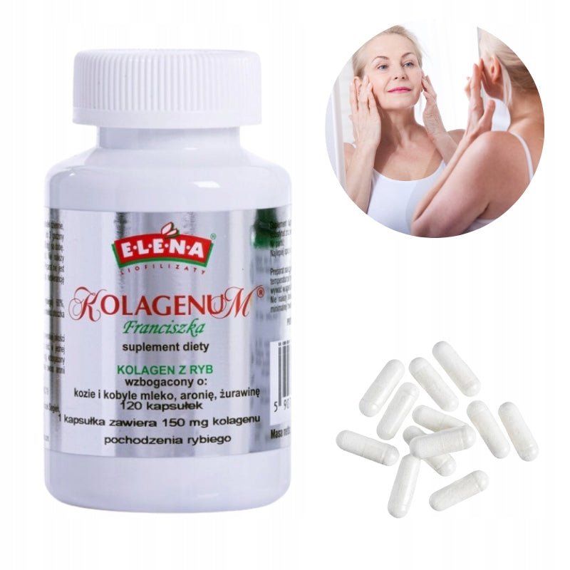 Elena Collagen Francis Hydrolyzed fish collagen 120 capsules Manufacturer code ELE-COLH-120
