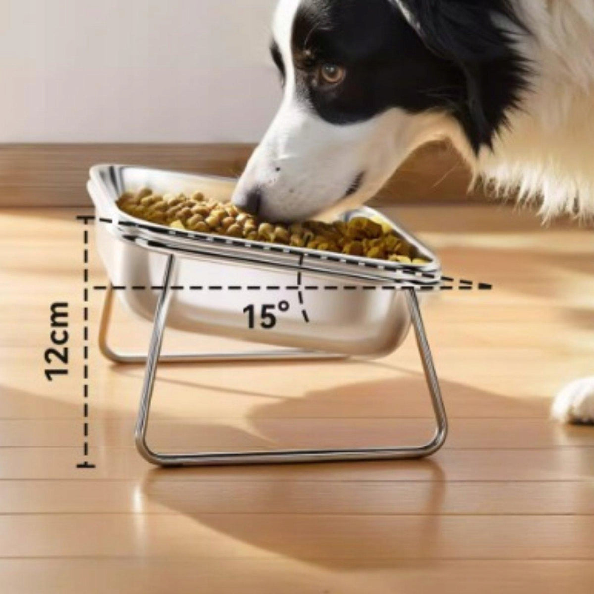 Elevated Cat Bowl Stainless Steel Practical Multipurpose Tilted Cat Food Manufacturer code 04864095488