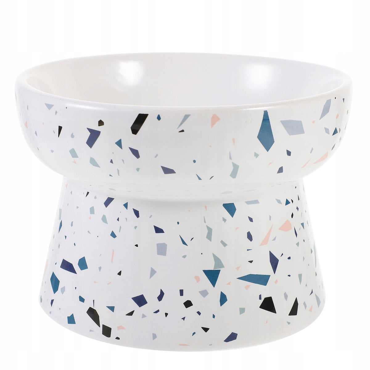 Elevated Ceramic Cat Bowl with Smooth Surface for Comfortable Feeding Kind single bowl