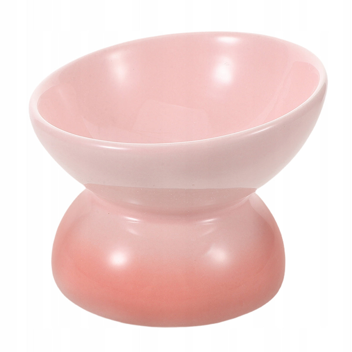 Elevated Ceramic Cat Feeder for Water and Food with Anti-Slip Base