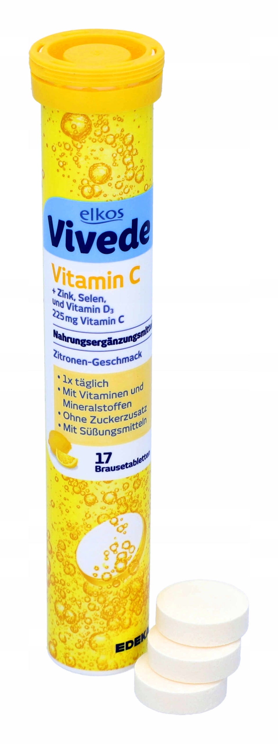 Elkos Vitamin C effervescent tablets dietary supplement 17 pcs DE Manufacturer code 4311501631171