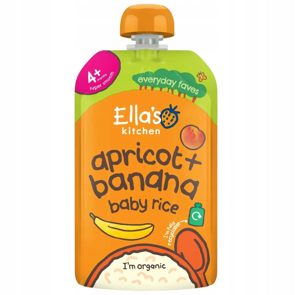 Ella's Kitchen BIO dessert rice for children, banana and apricot 120 g