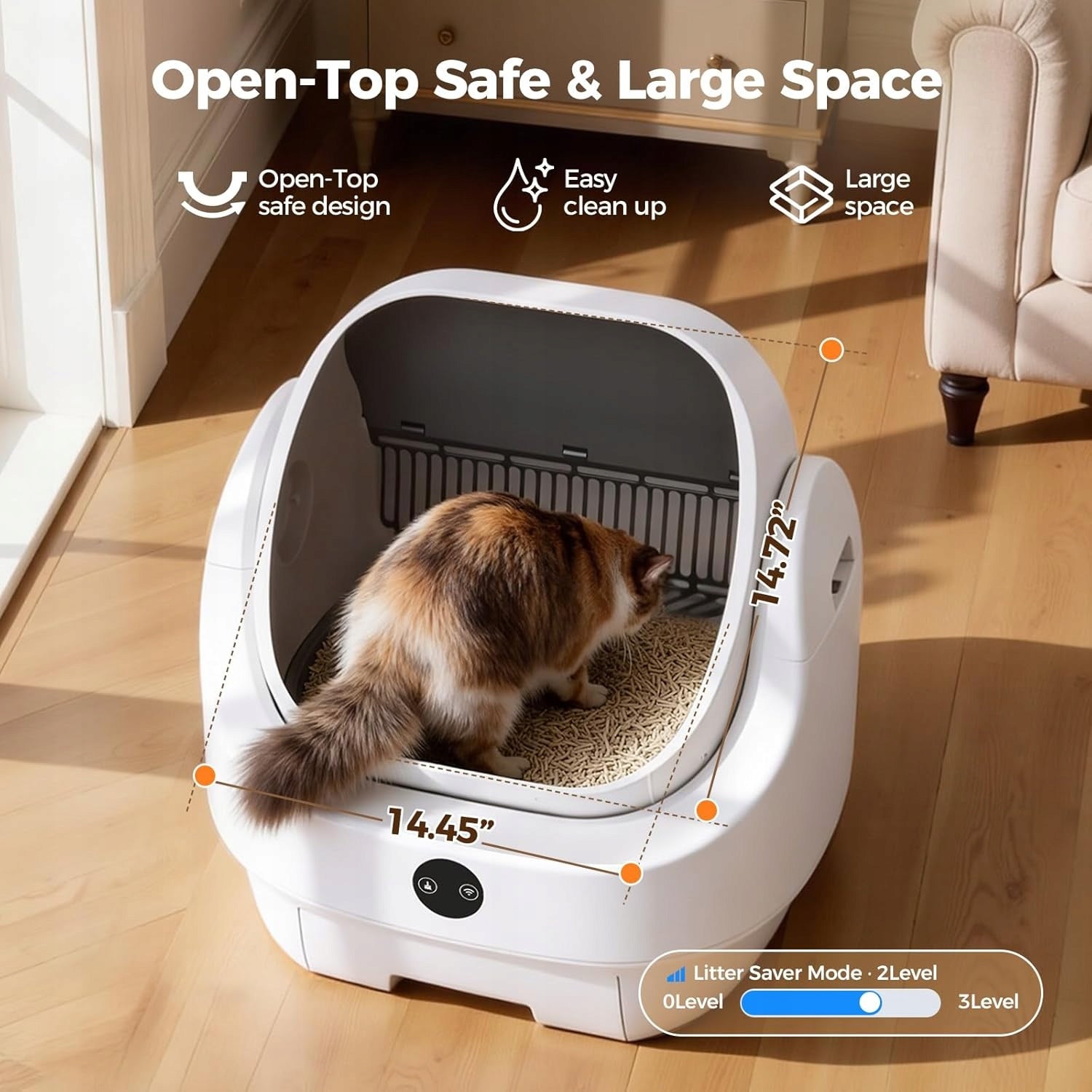 Ellenpent Automatic Cat Cuvette WiFi APP Self-Cleaning Large Brand no brand