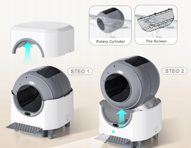 Ellenpent Automatic Smart Self-Cleaning Cuvette Smart Wi-Fi 90L Brand no brand