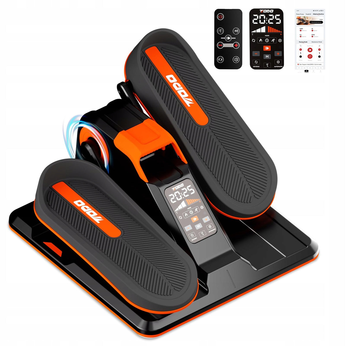 Elliptical elliptical cross trainer TODO mini electric 7 resistance levels remote control application