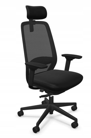 Elovie Ergonomic Swivel Office Chair with Headrest NOWY STYL black