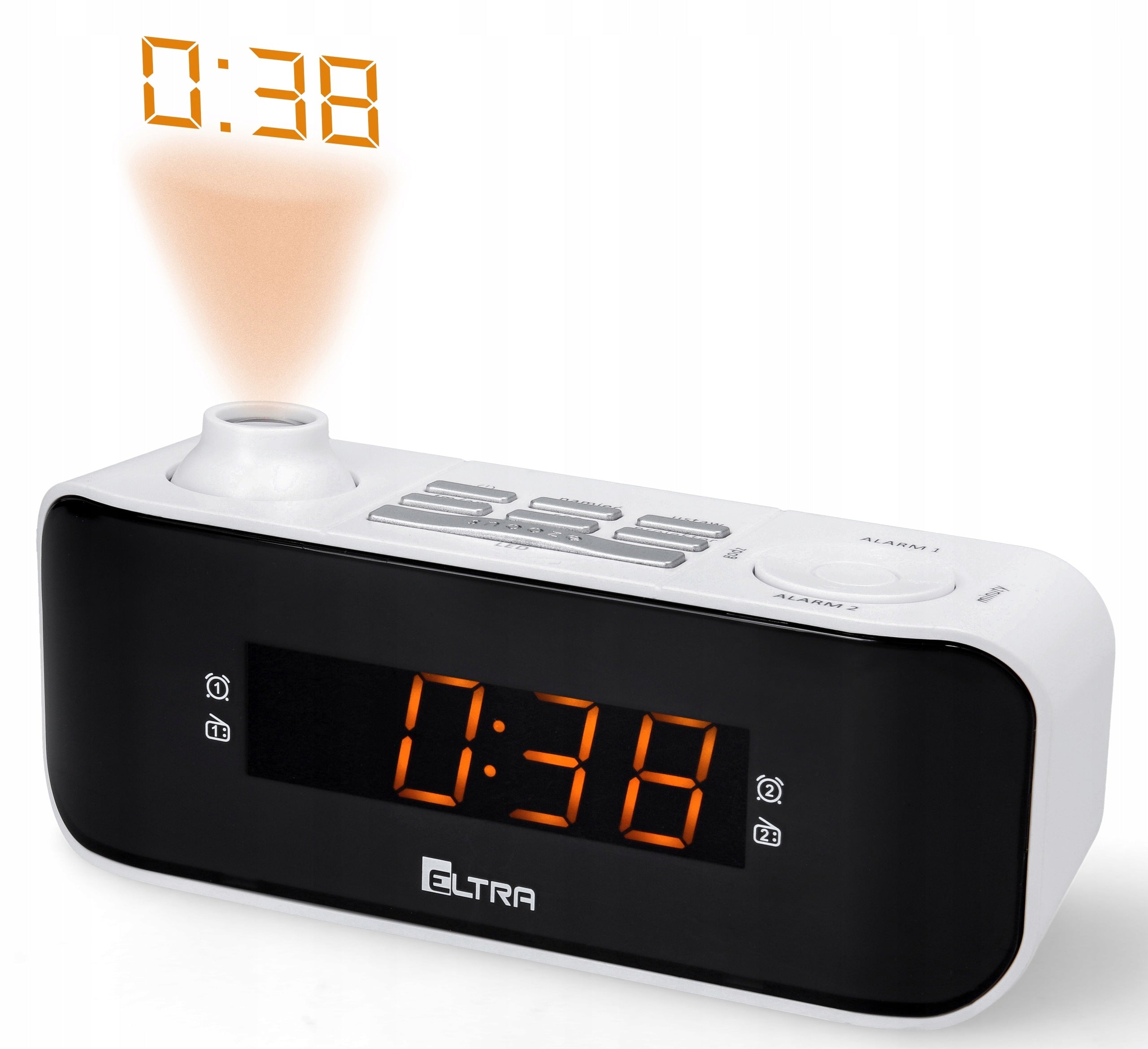 Eltra radio alarm clock Kasia with LED display projector brightness adjustment