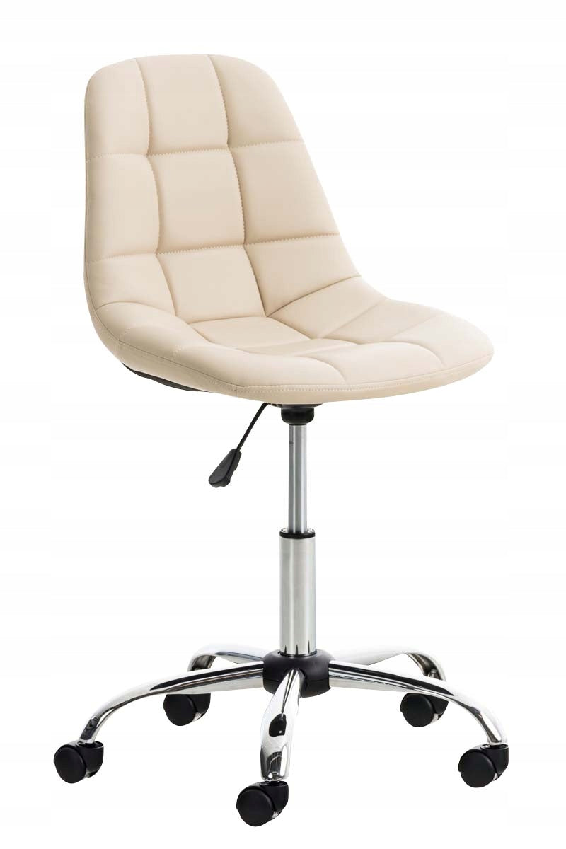 Emil office chair with eco-leather, cream